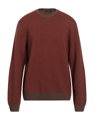 Zanone Man Sweater Brown Size 42 Virgin Wool