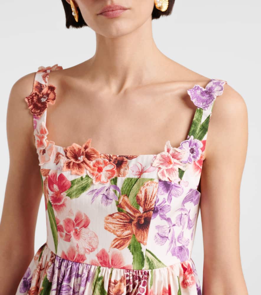 Barbare floral cotton minidress