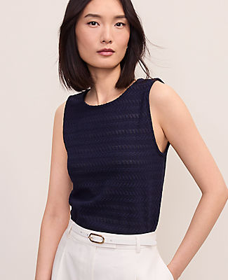 Ann Taylor Petite Crew Neck Shell Top