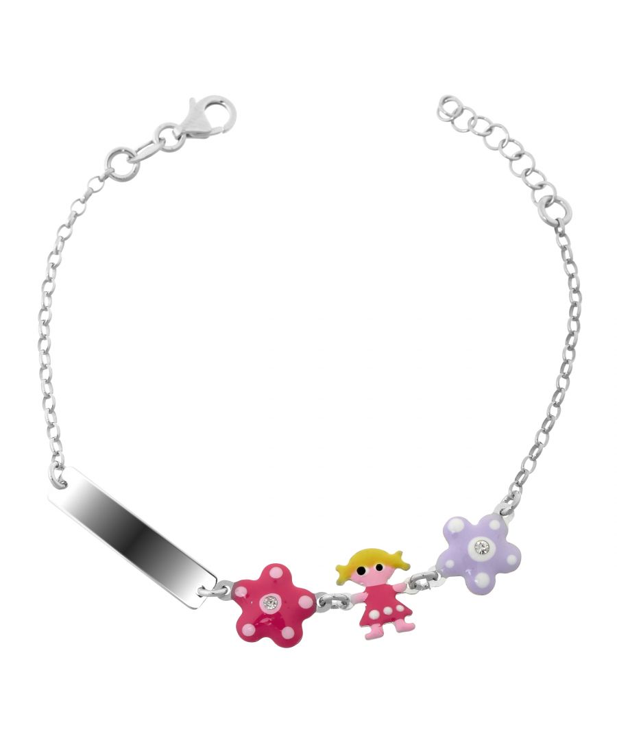 Orphelia Childrens Unisex 'Dahlia' Child's 925 Sterling Silver Set: Bracelet + Necklace - SET-7147 - One