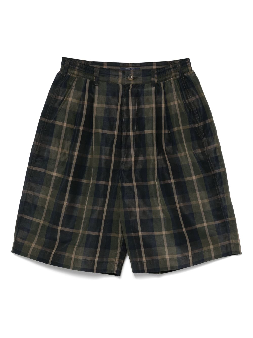 Checked shorts - Green