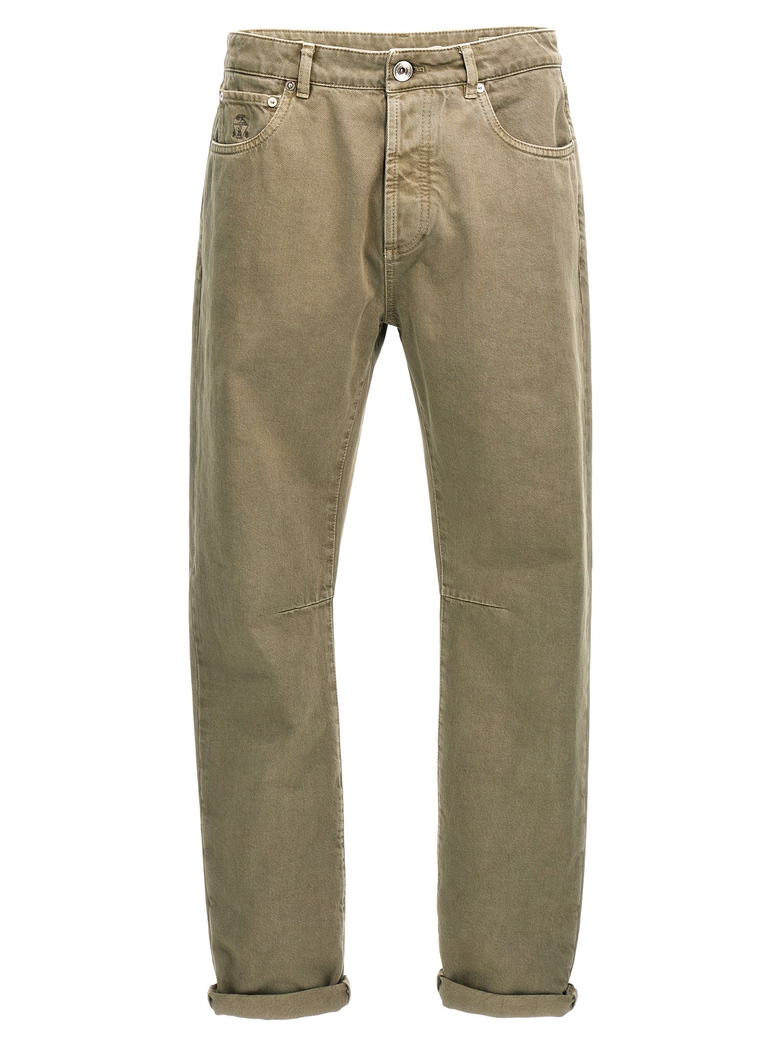 Straight-leg denim jeans - Green