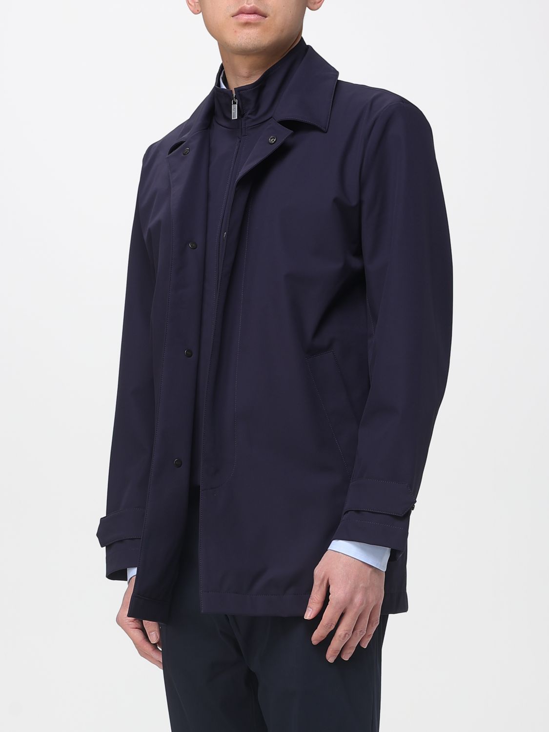 Coat Men color Blue