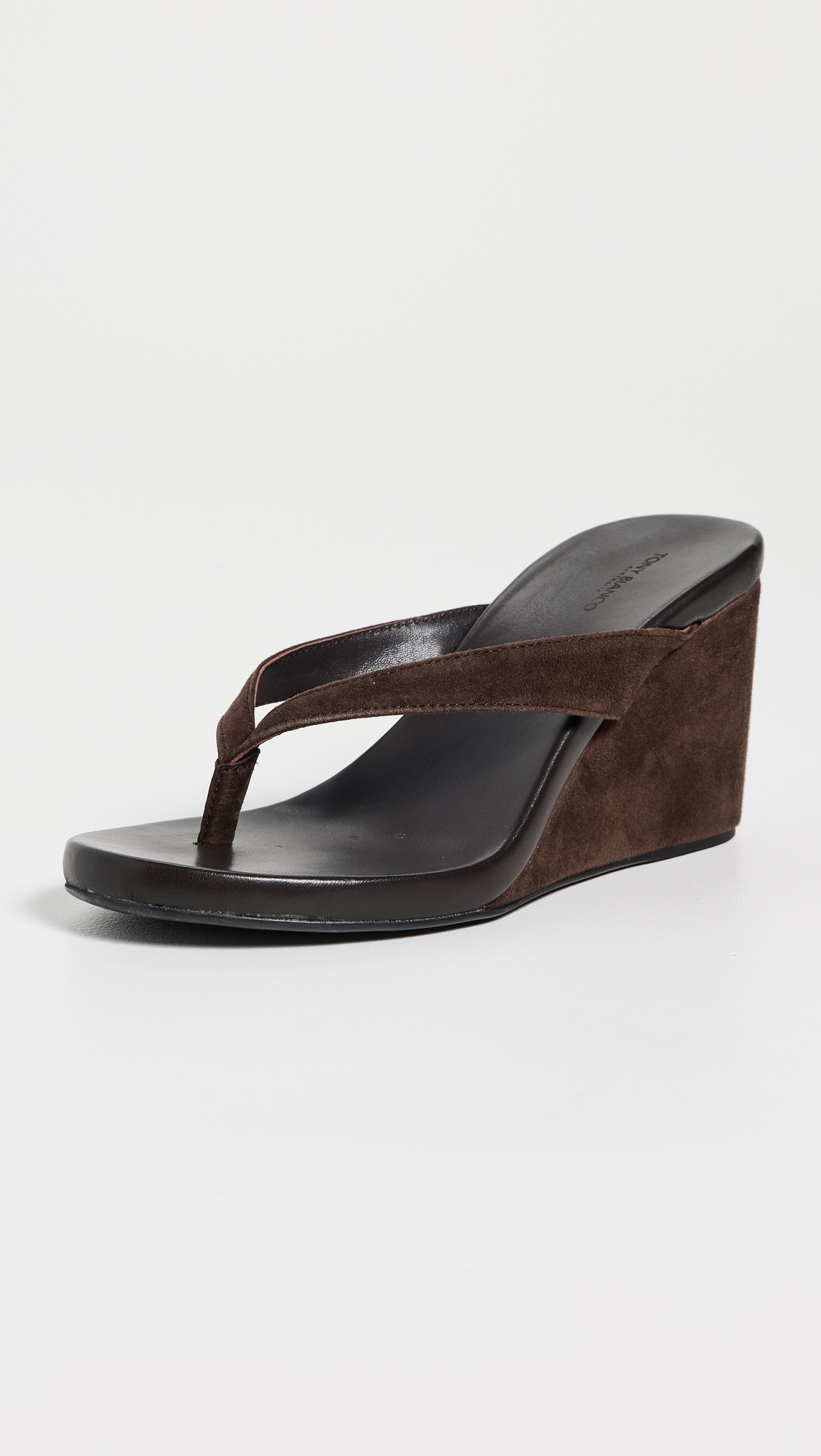 Tony Bianco Avanti Wedge Thong Sandals Espresso Suede