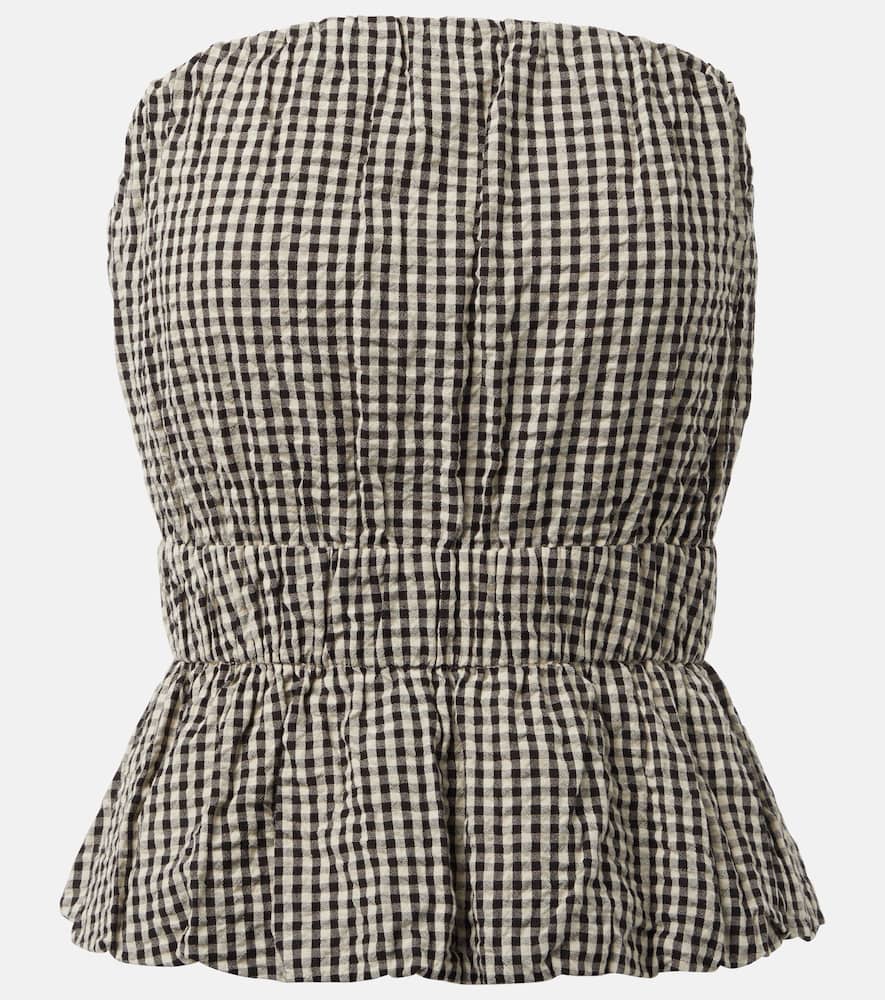 Posse Aurelia gingham cotton top