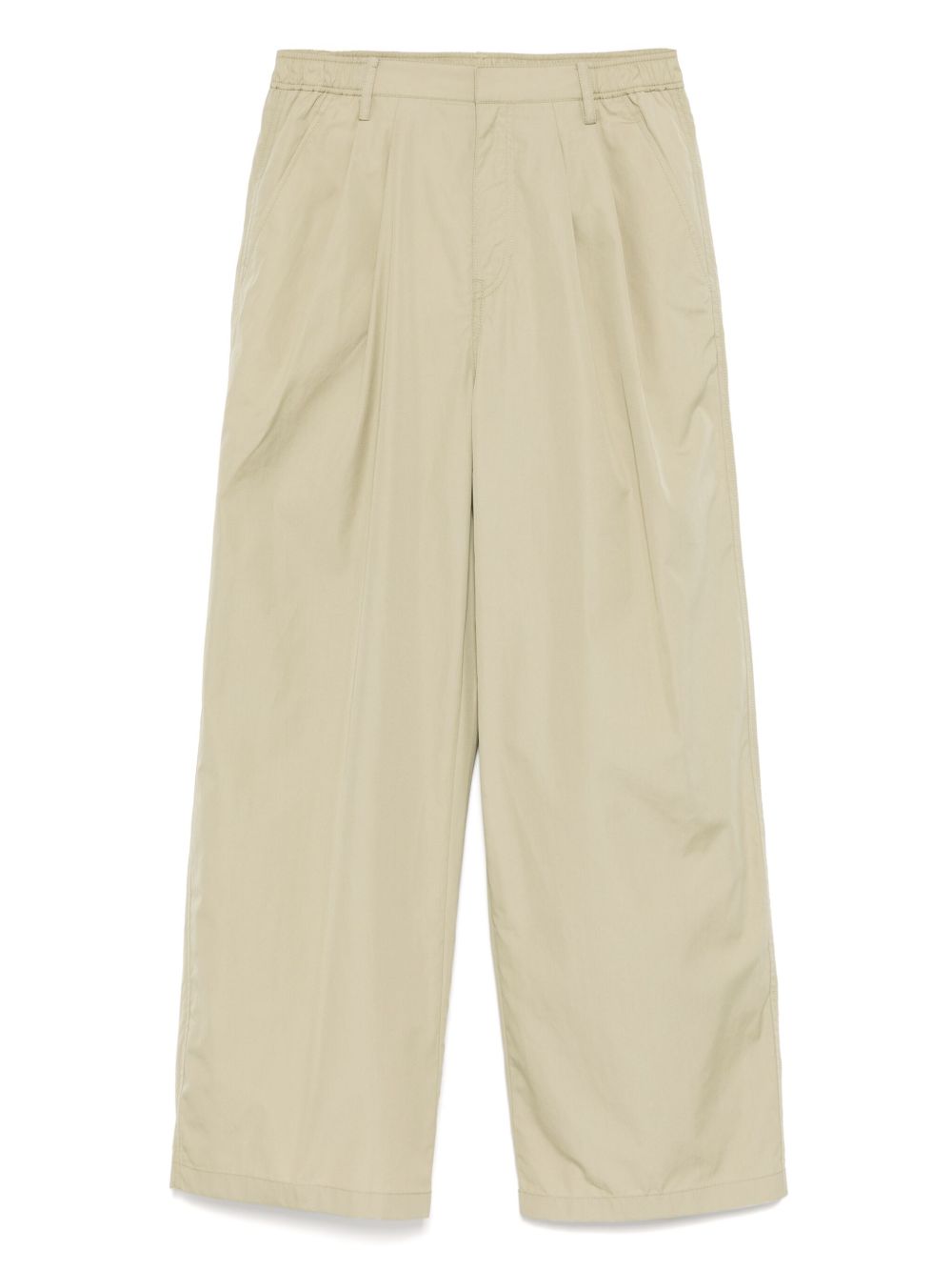 Cotton wide-leg pants - Green