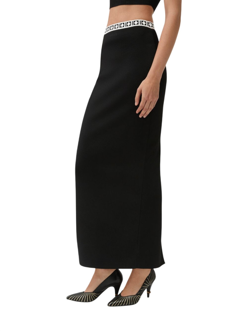 Versace - high waisted maxi knit viscose skirt