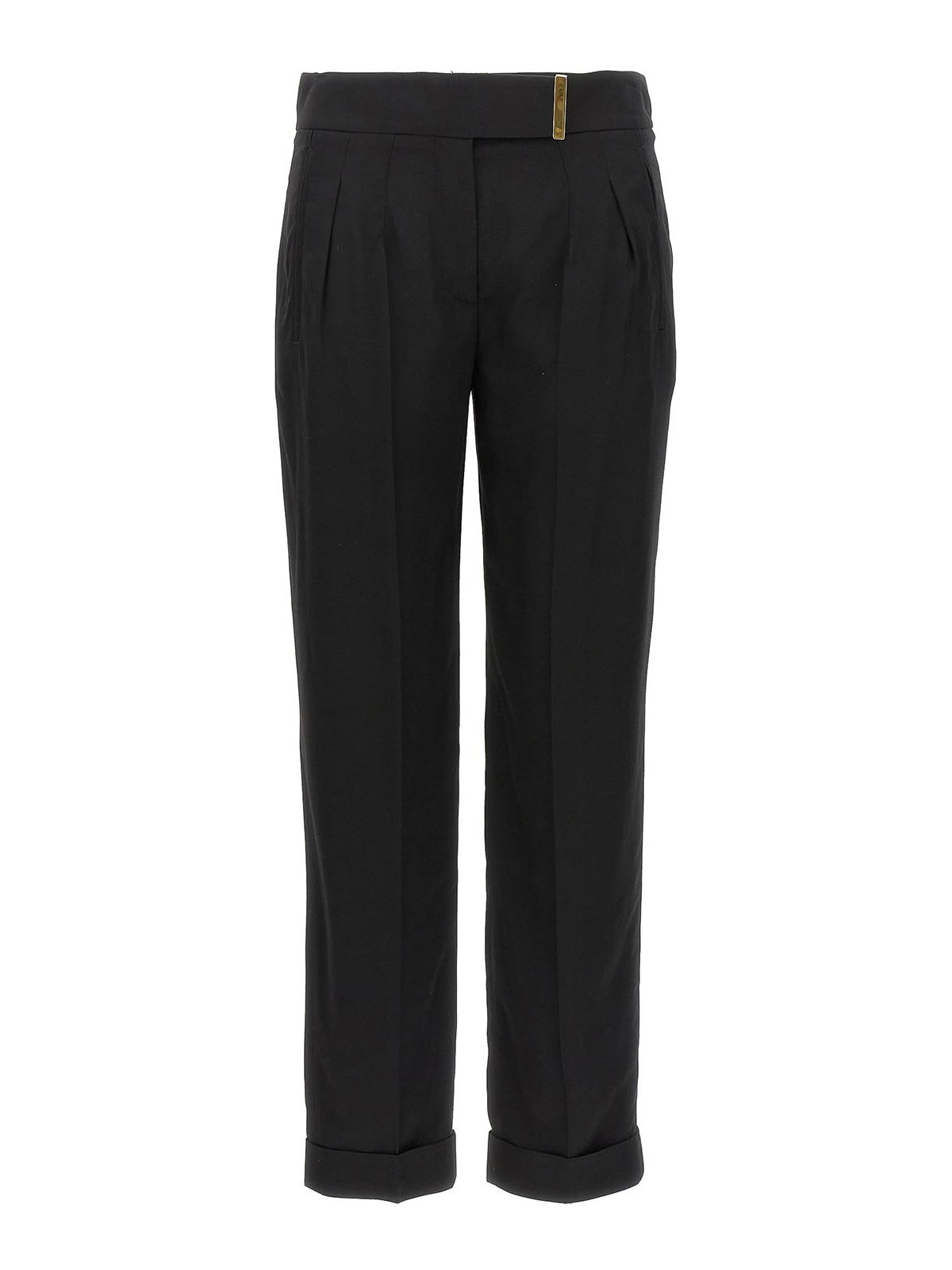 Metal bar detail trousers