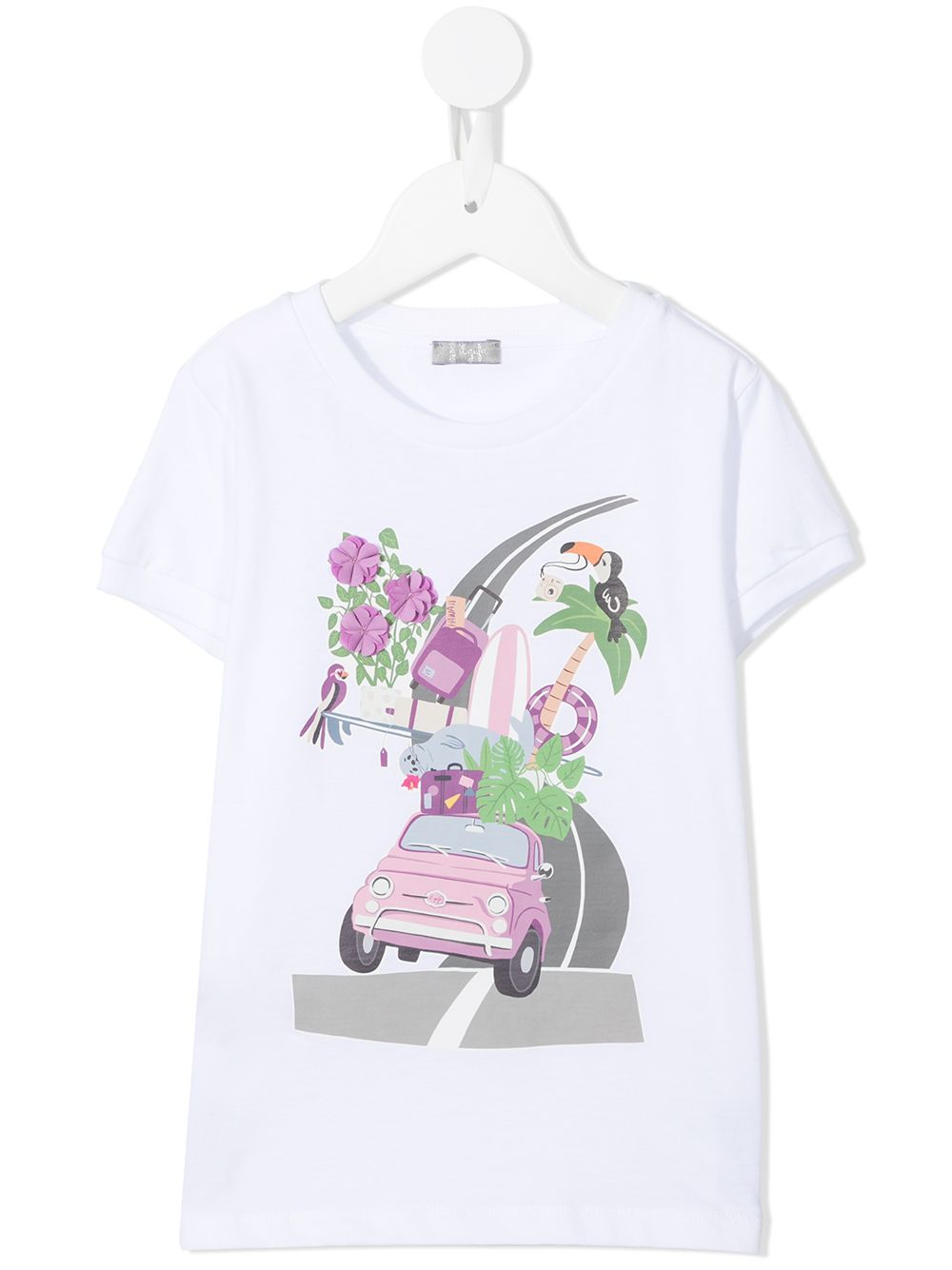 Holiday-print cotton t-shirt - White