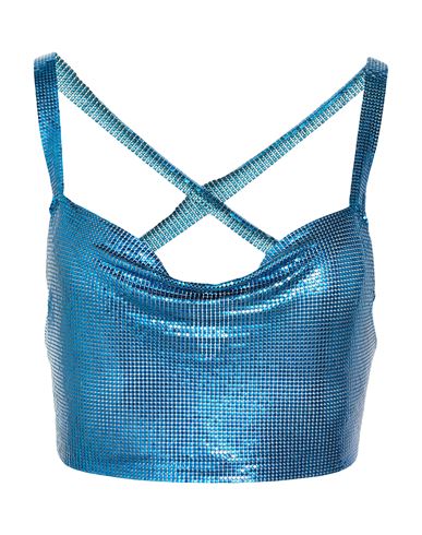 Woman Top Bright blue Size S Steel