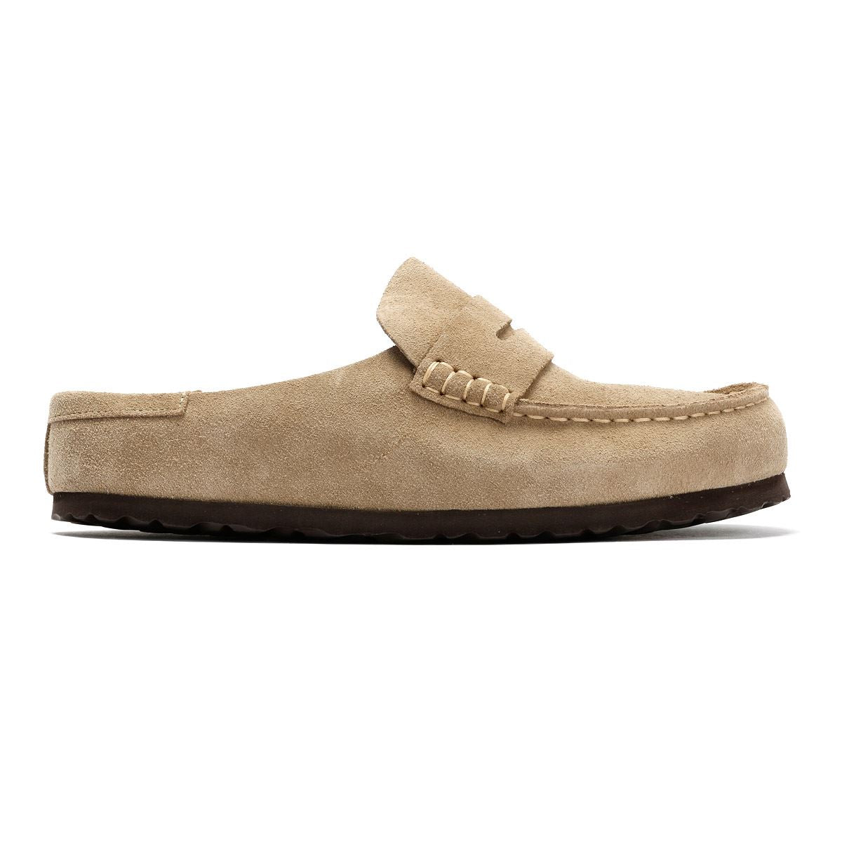 Birkenstock Naples Suede Taupe Regular Clog