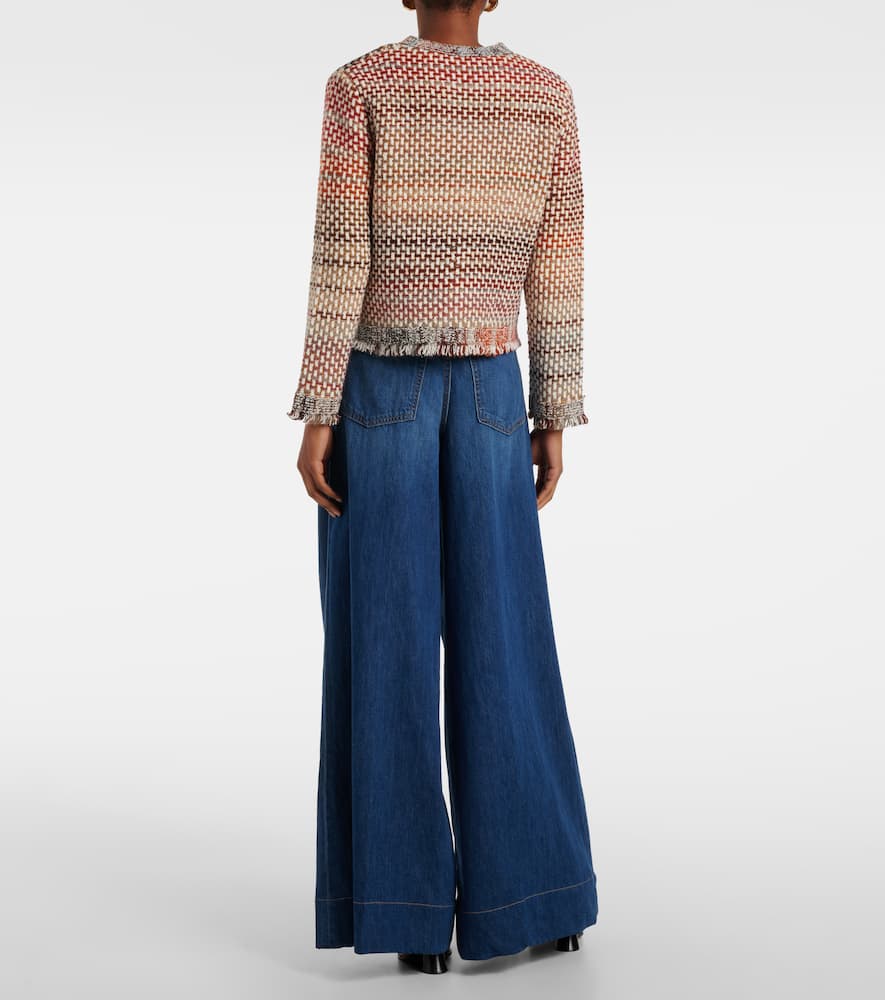 Sariyah cotton and wool-blend knit jacket