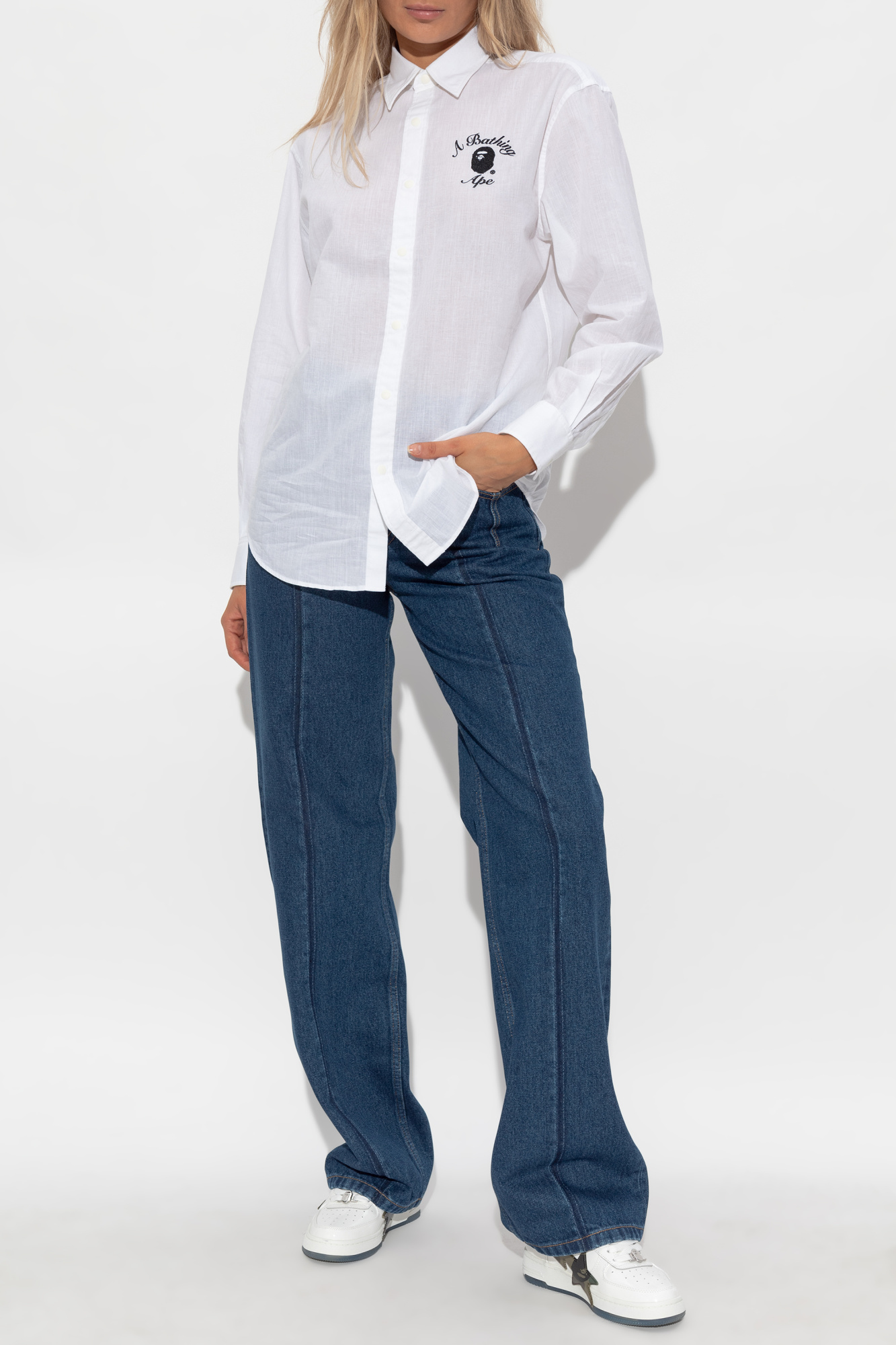 Shirt With Logo, Women's, White