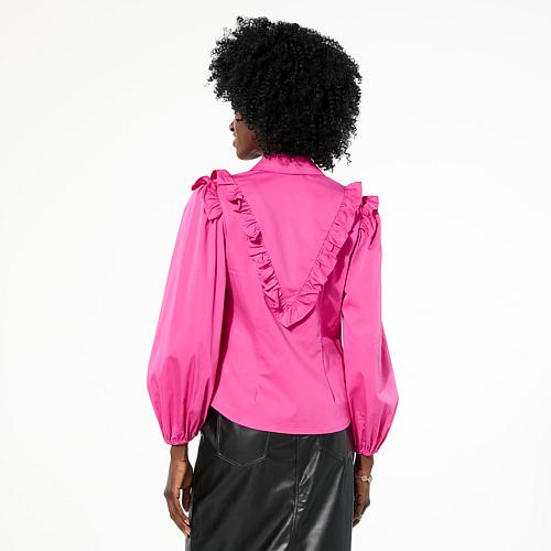 Kaphill Collection x Poplin Ruffle Top - Pink
