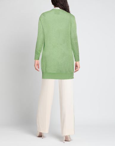 Pink Memories Woman Cardigan Green Size 10 Viscose, Polyamide, Metallic fiber, Cotton