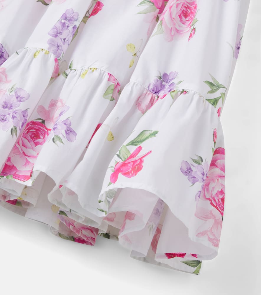 Floral tiered cotton dress