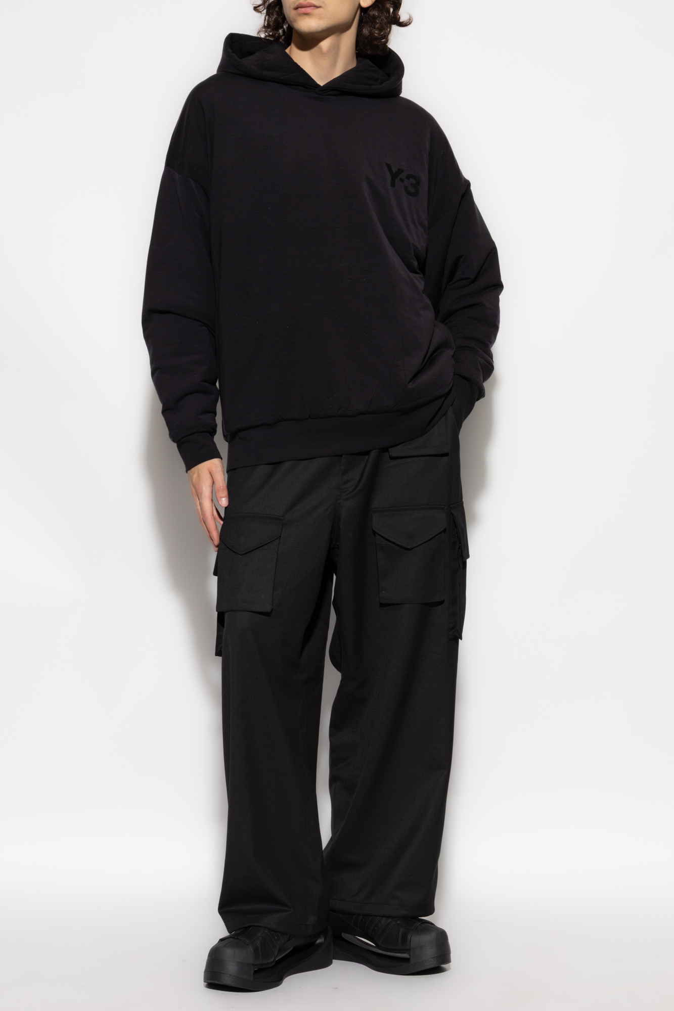 Hoodie With Padding, Men's, Black