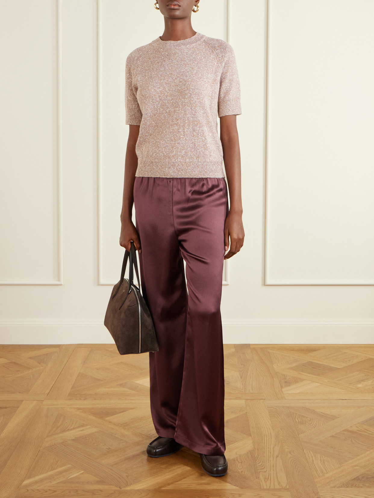 Cotton And Linen-blend T-shirt - Sand