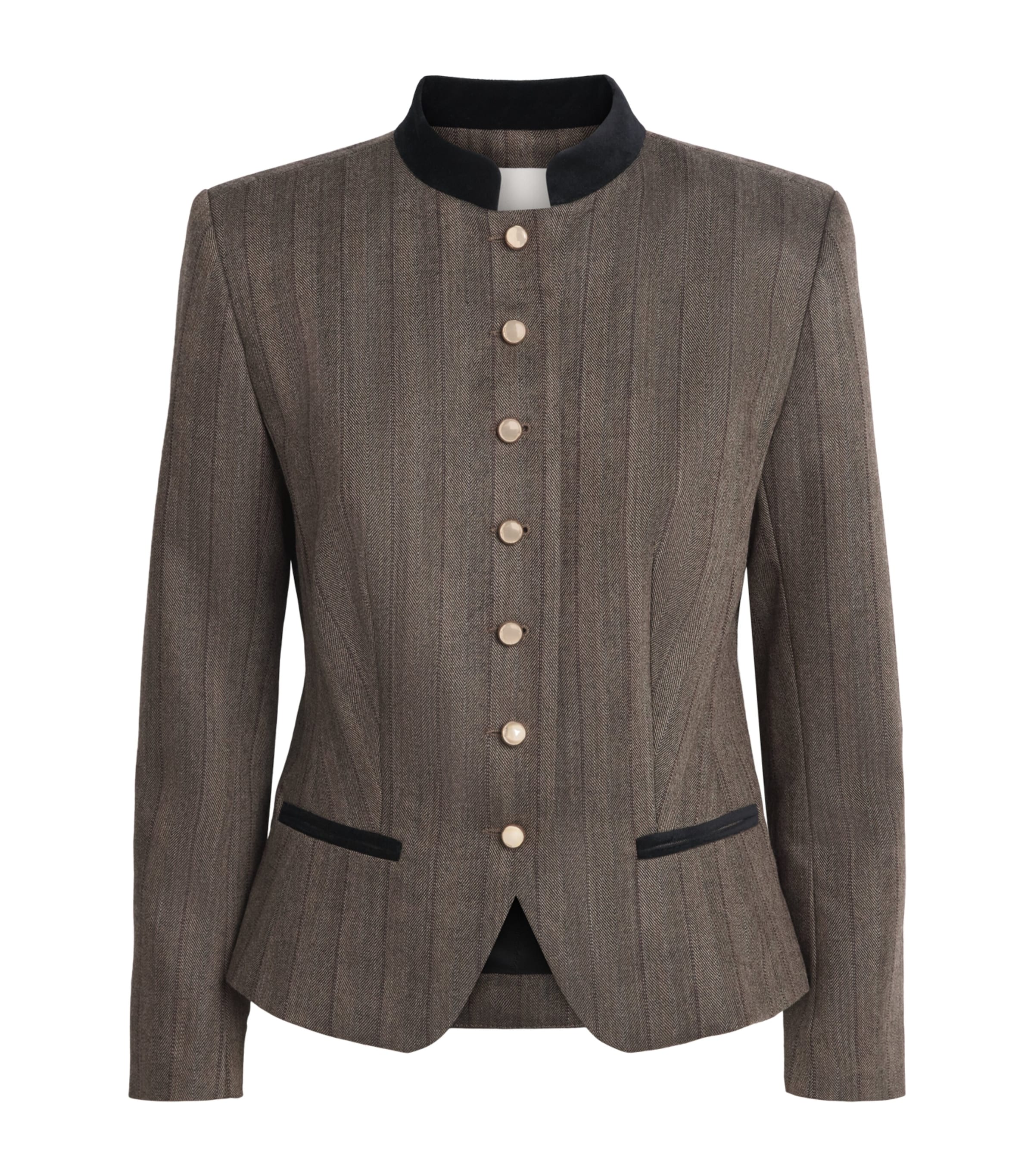 Stretch-Wool Stripe Jacket