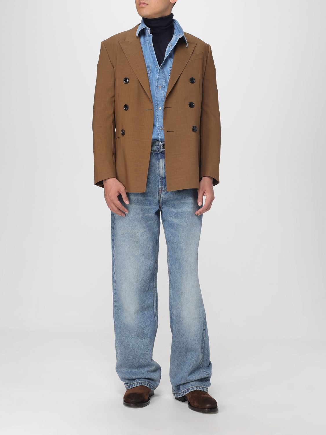 Blazer Men color Brown