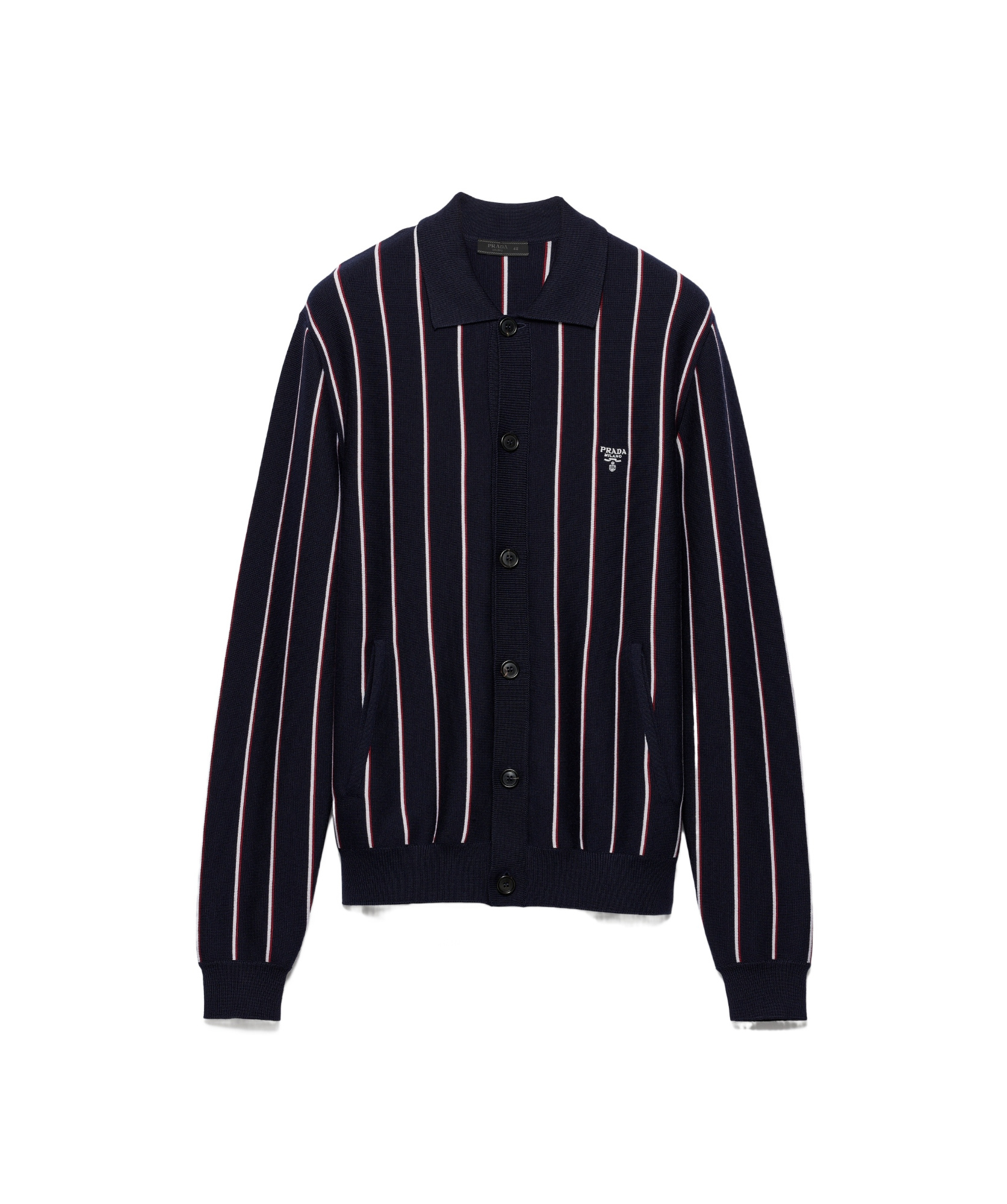 Striped wool cardigan
