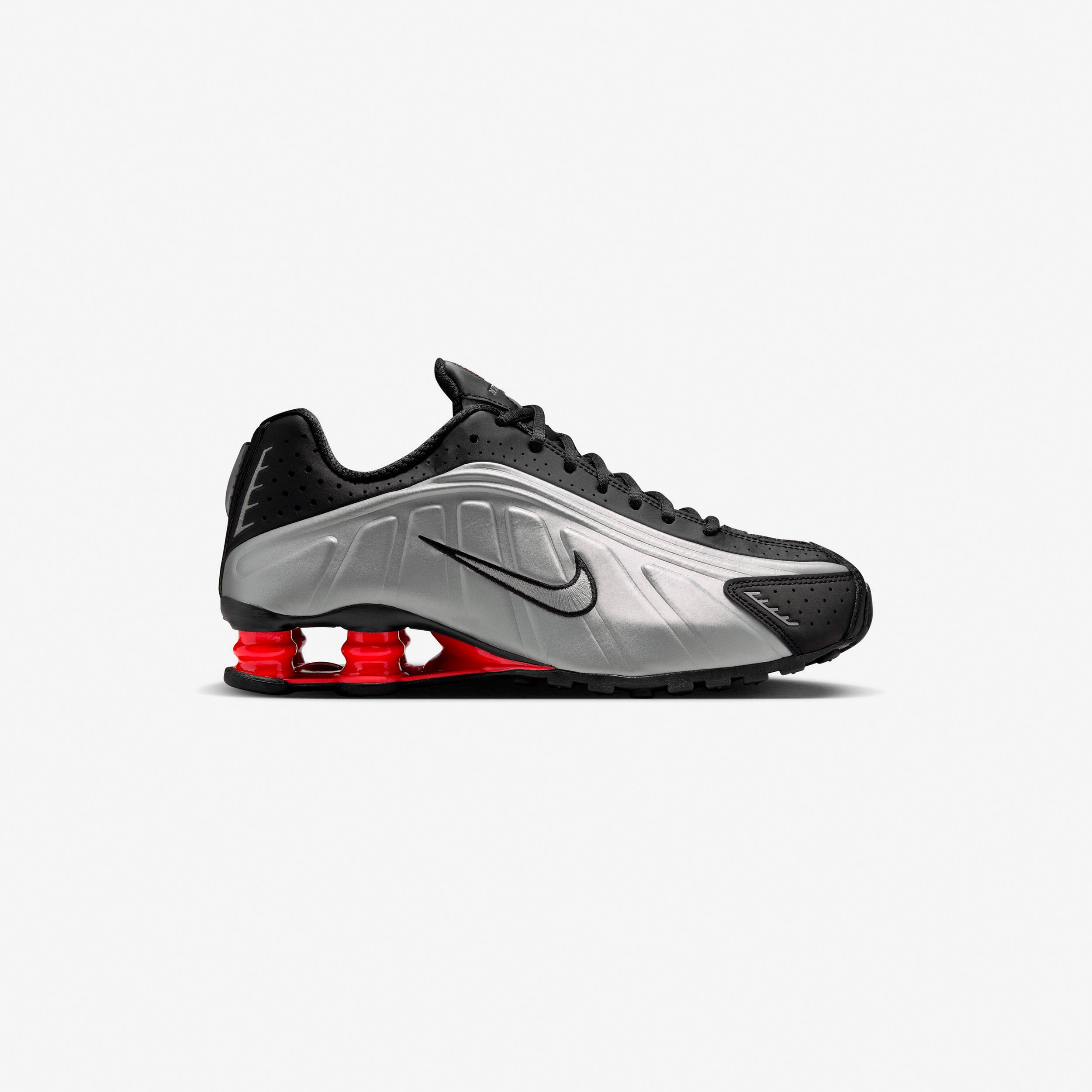 Nike | Wmns Shox R4 - BLACK/METALLIC SILVER-LT CRIMSON - female