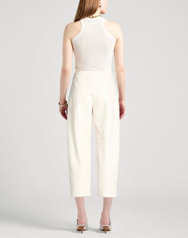 Woman Pants Ivory Size 2 Polyester, Polyurethane