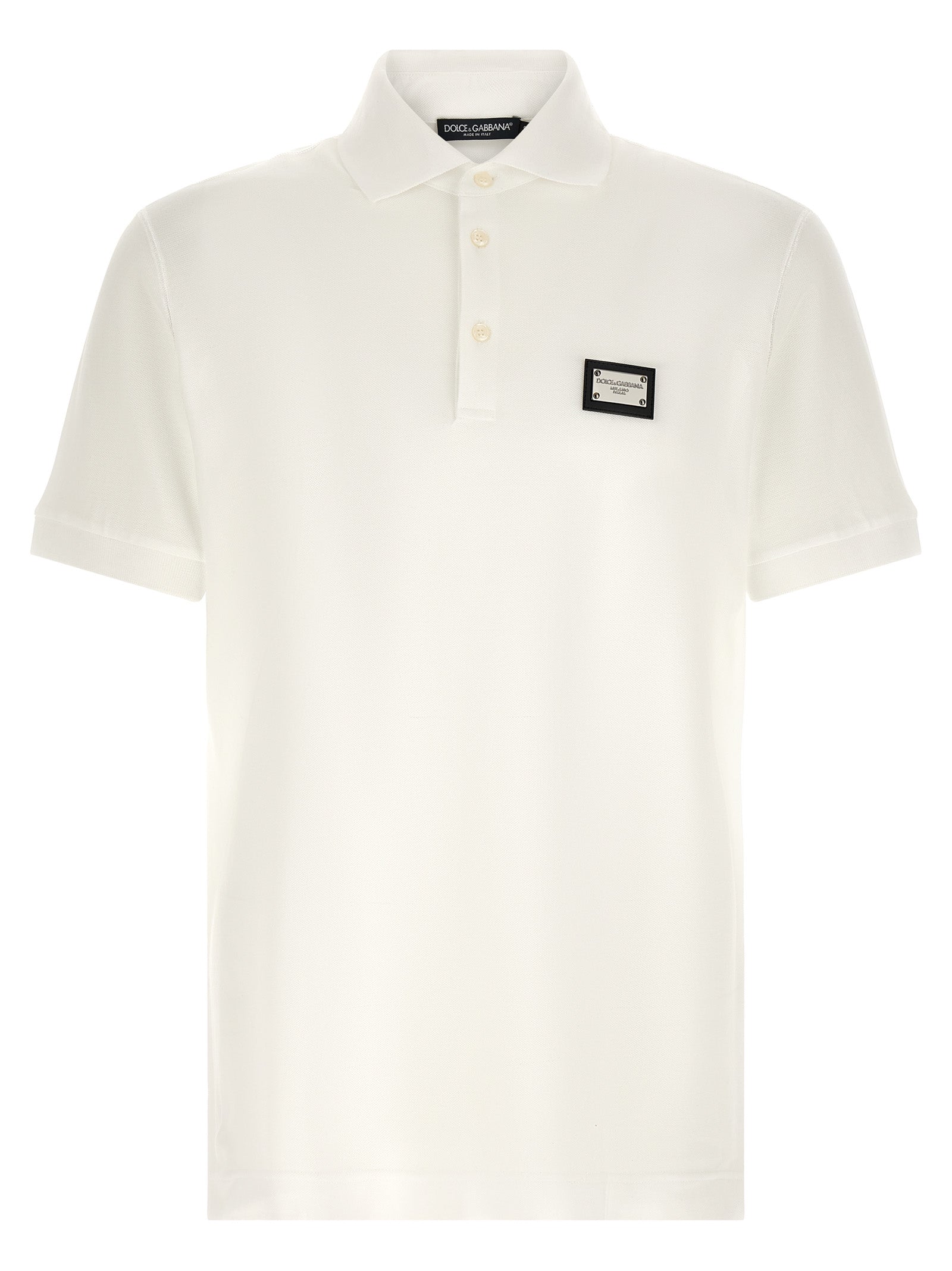Piqué Cotton Polo Shirt — White
