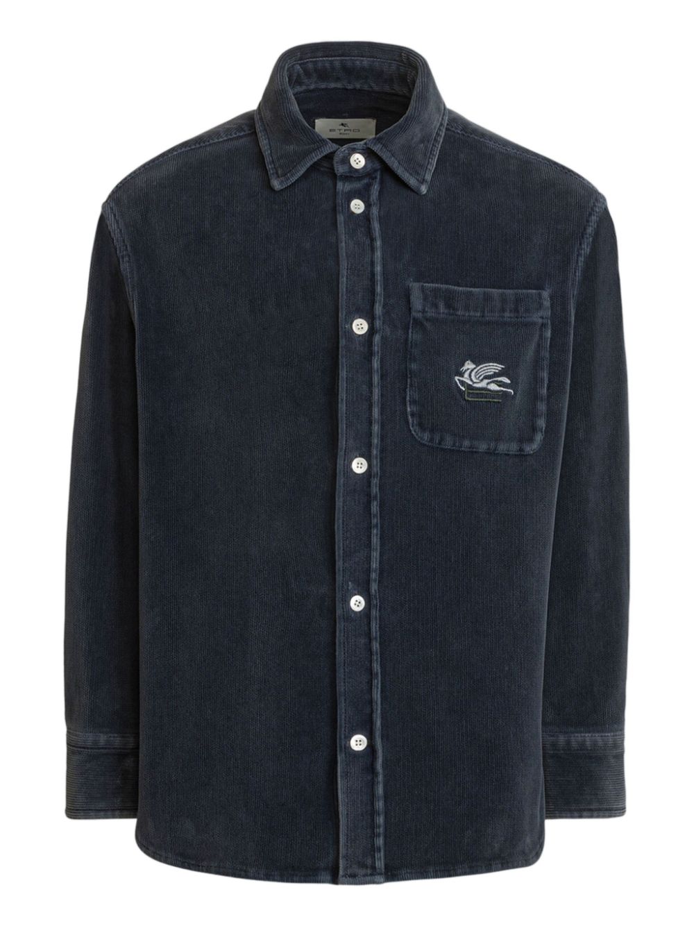 Cotton velvet shirt - Blue