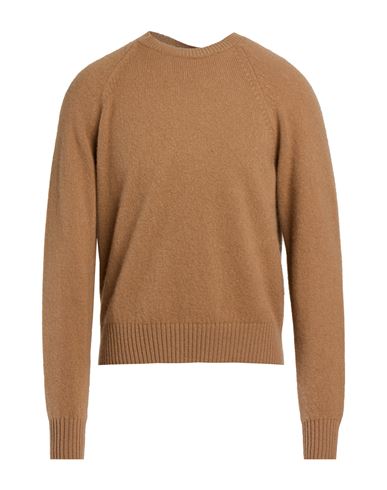 Man Sweater Camel Size 40 Cashmere