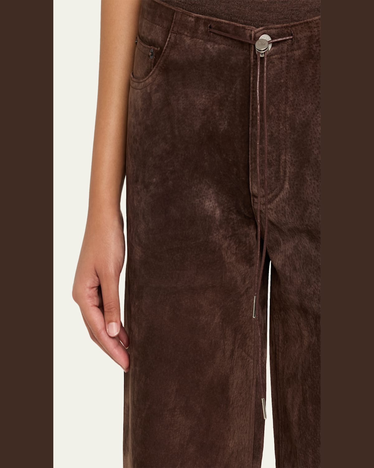 Cool Suede Low-Rise Jeans