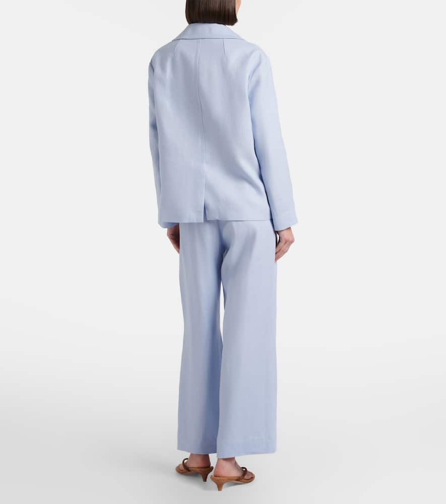 Amedea linen wide-leg pants