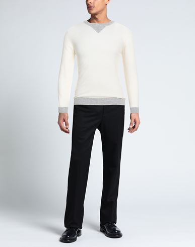 Man Sweater Ivory Size XXL Wool, Cashmere