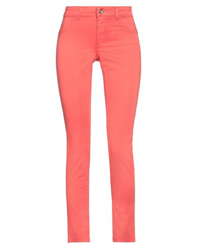 Relish Woman Pants Coral Size 27 Cotton, Elastane