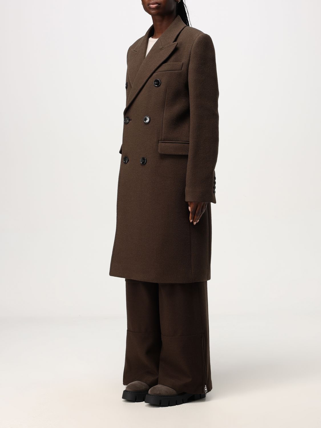Double-breasted coat - Black