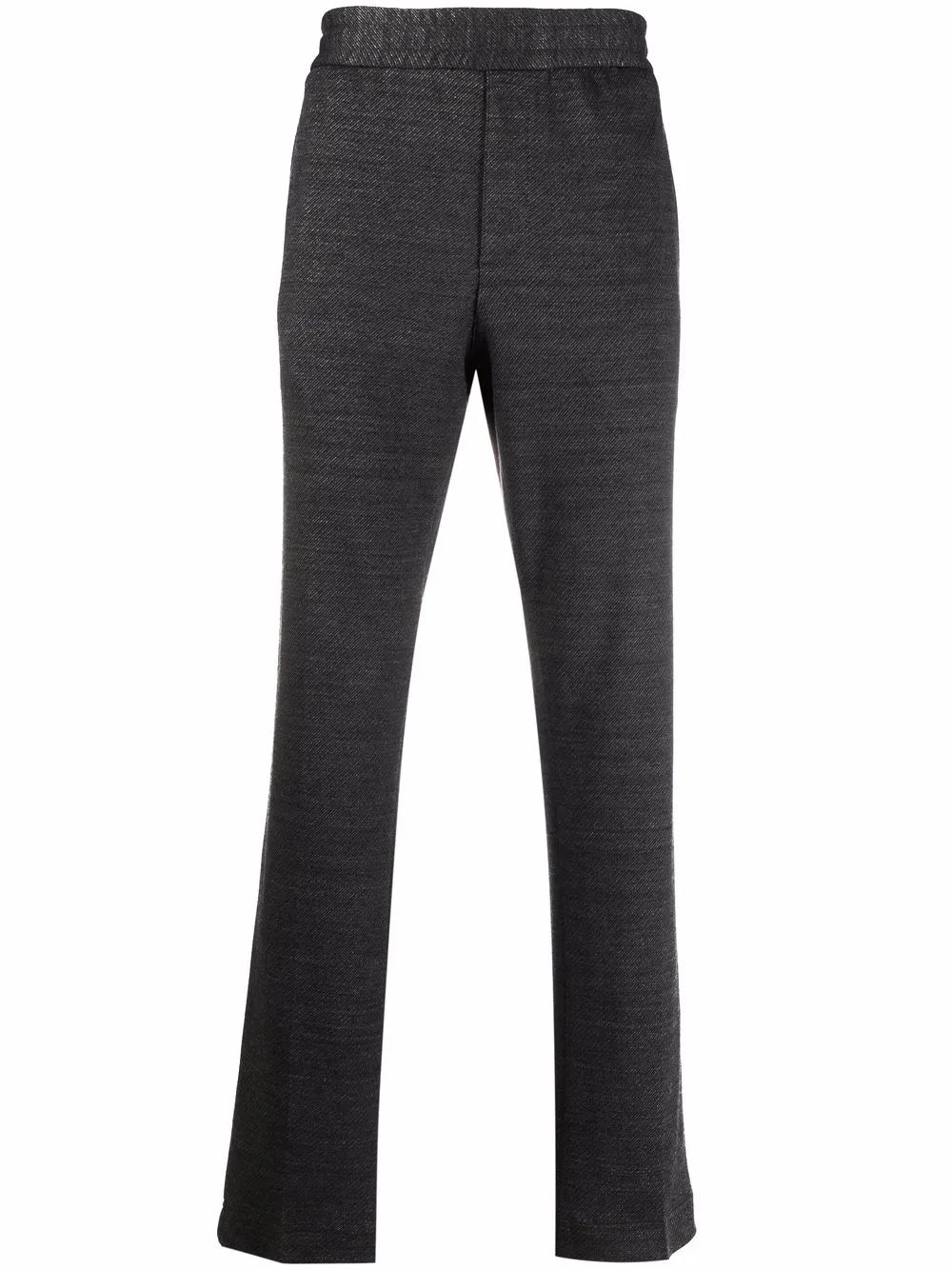 Virgin Wool-Linen Blend Trousers — Gray