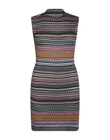 Woman Mini dress Green Size 2 Viscose, Metal fiber, Polyamide, Elastane