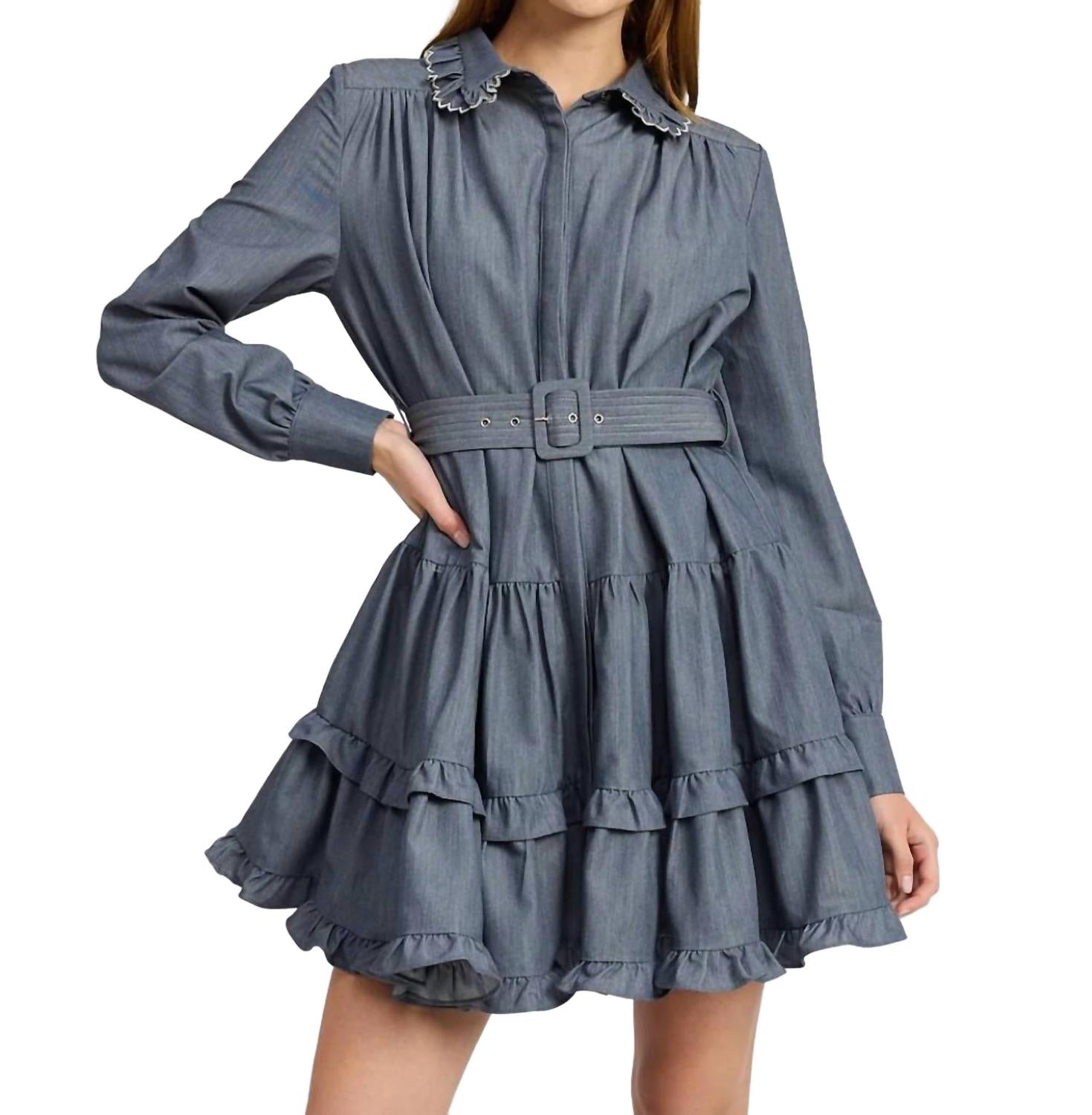 Angeline Mini Dress In Denim