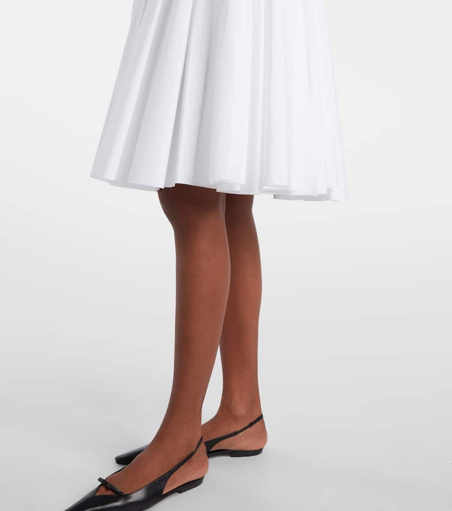 Corolla gathered cotton midi skirt