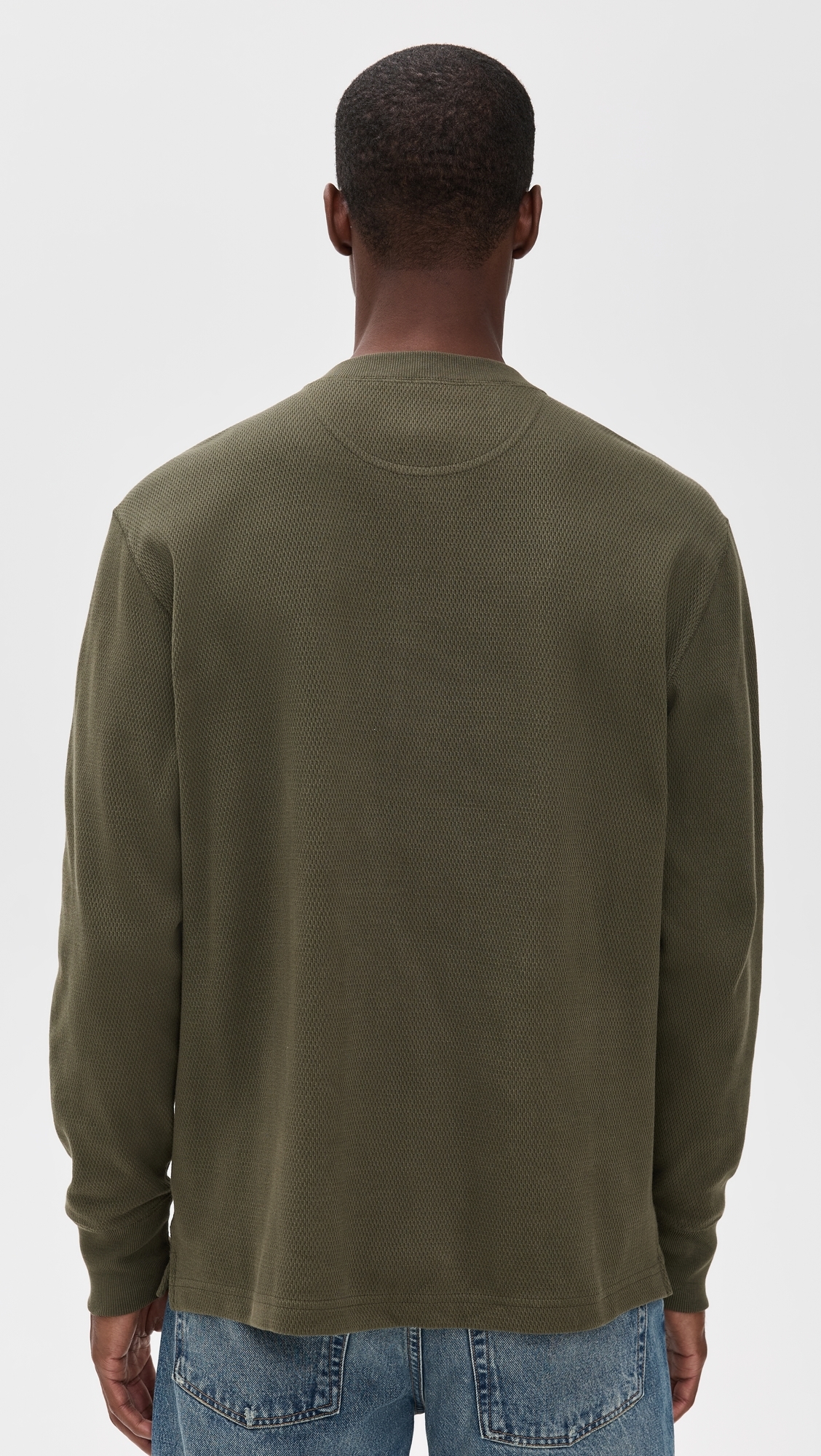 Waffle Knit Henley Top