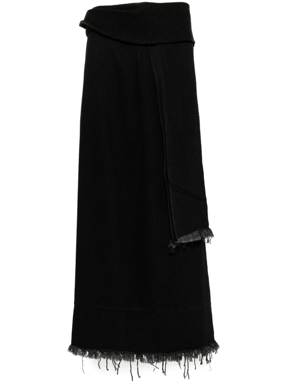 Fringe detailing skirt - Black