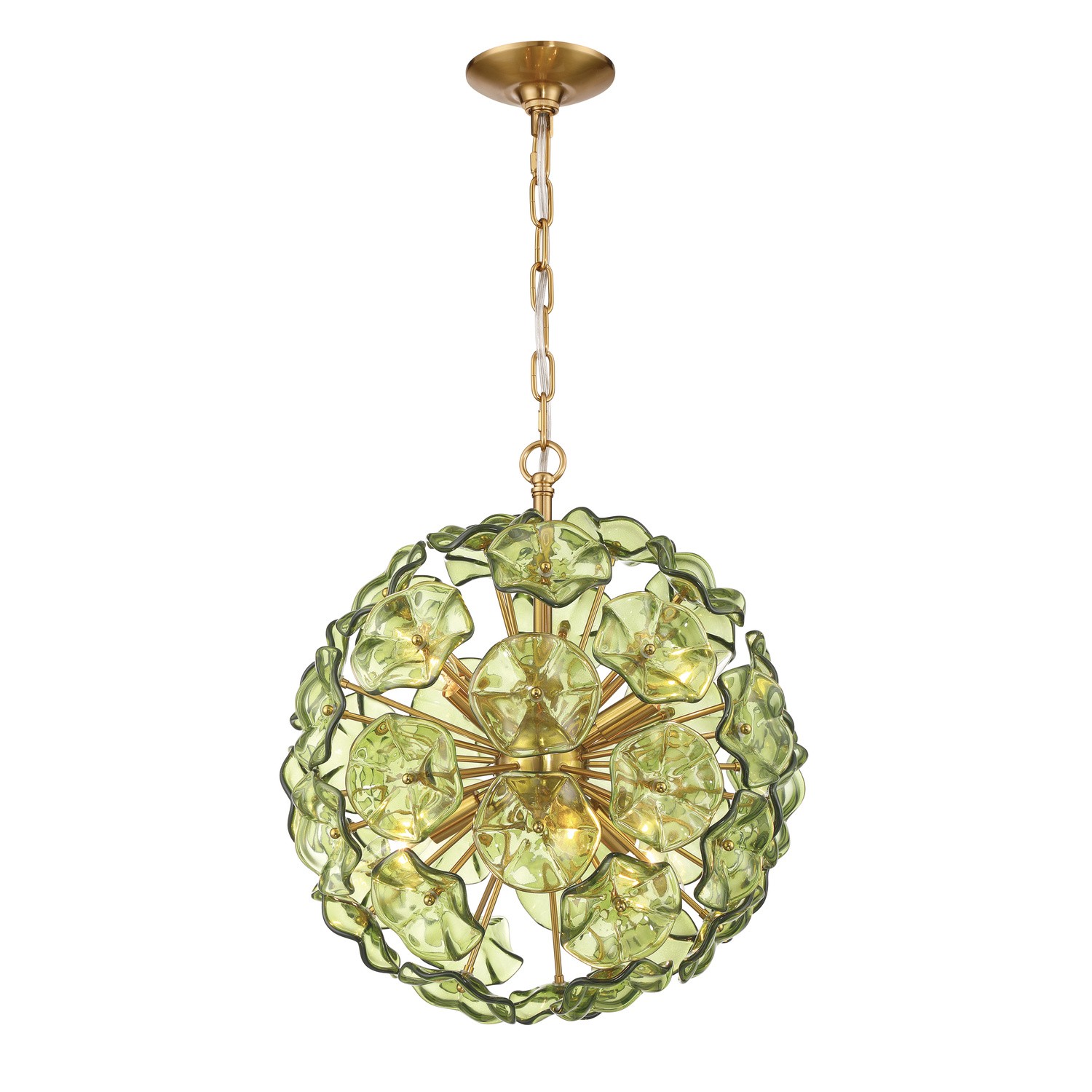 Aged Brass Chandelier from the Esme Collection