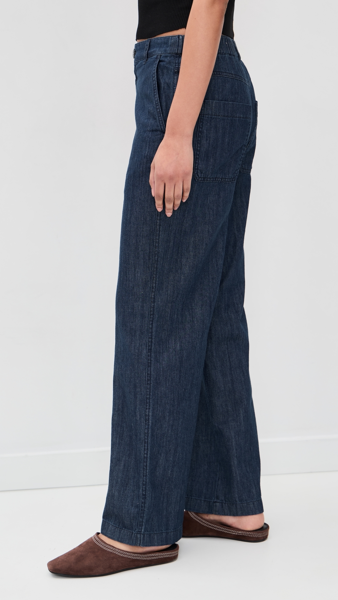 The Zoe Relaxed Straight Denim Pants Light Rinse