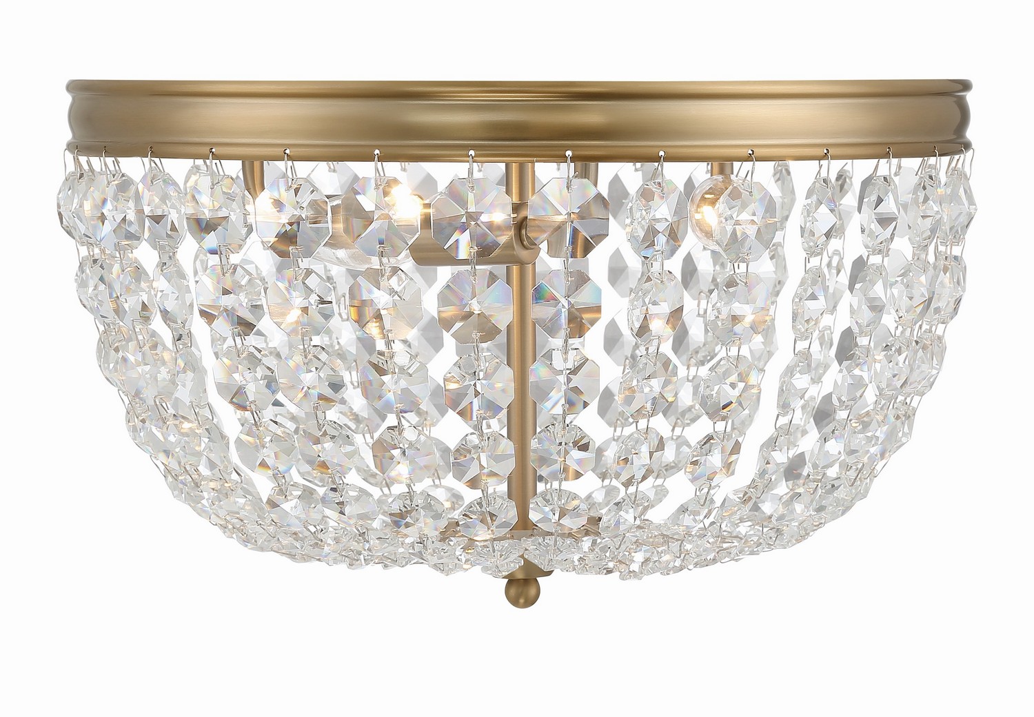 Nola 3-Light Ceiling Mount in Vibrant Gold