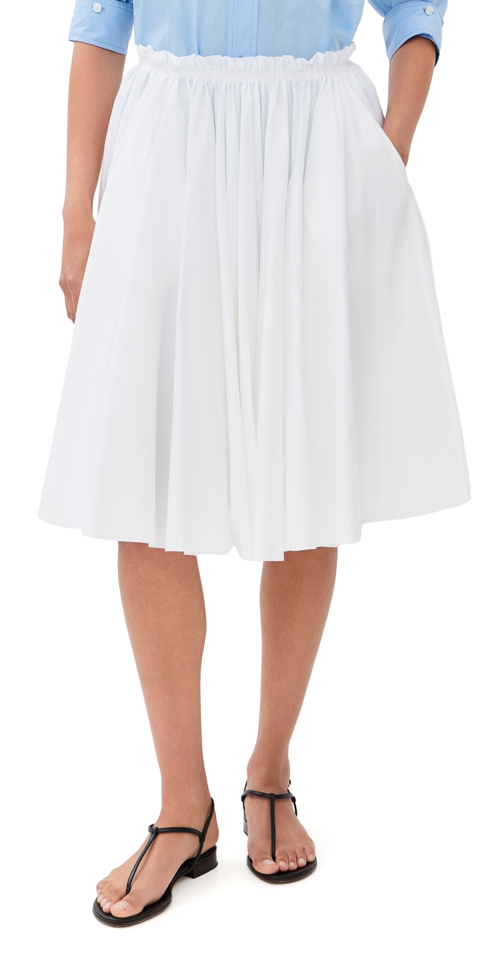 Midi Corolla Skirt Blanc