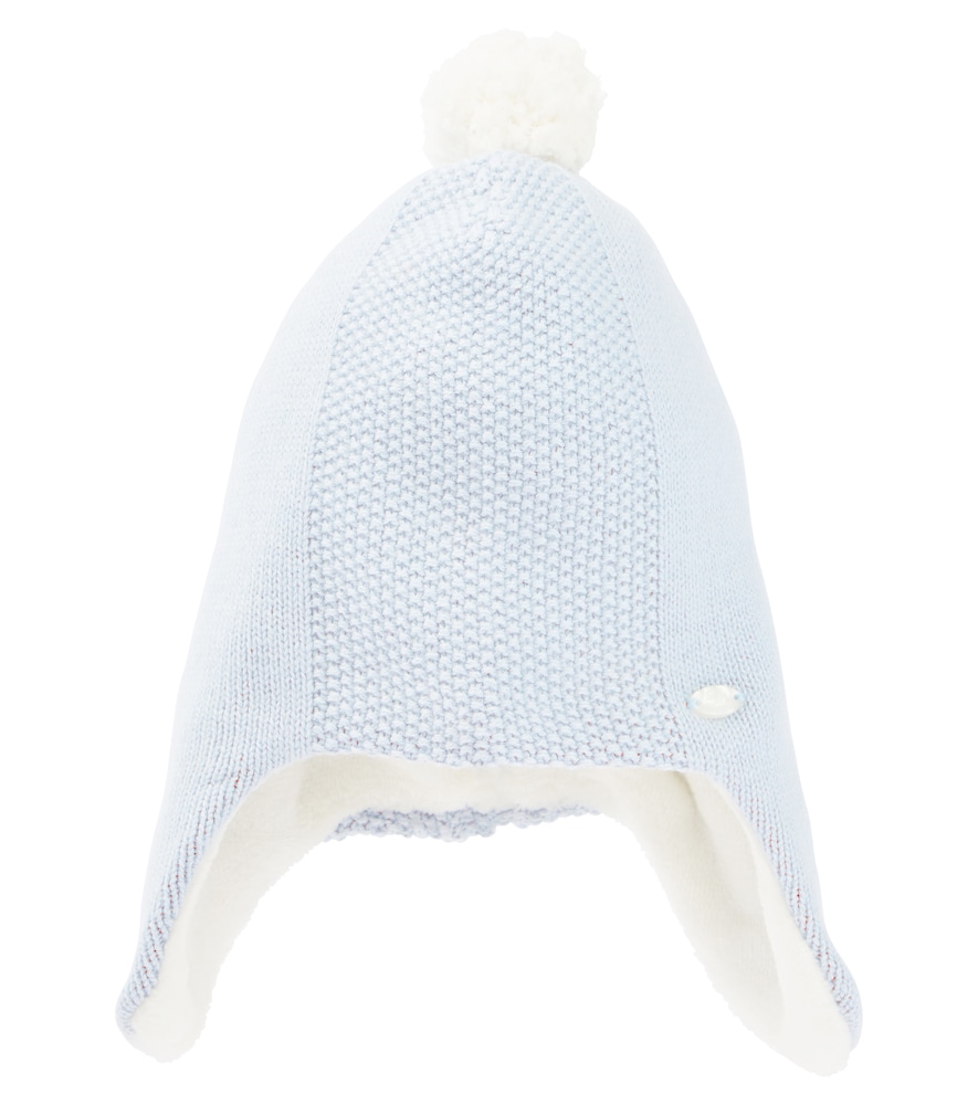 Baby cotton, wool, and cashmere beanie