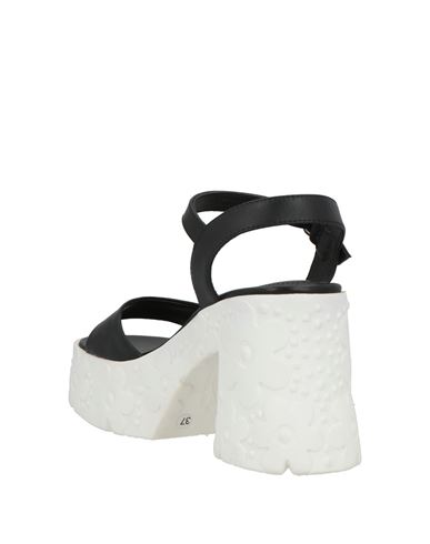 Woman Sandals Black Size 7 Leather