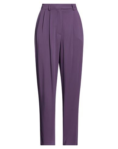Woman Pants Dark purple Size 4 Viscose, Elastane