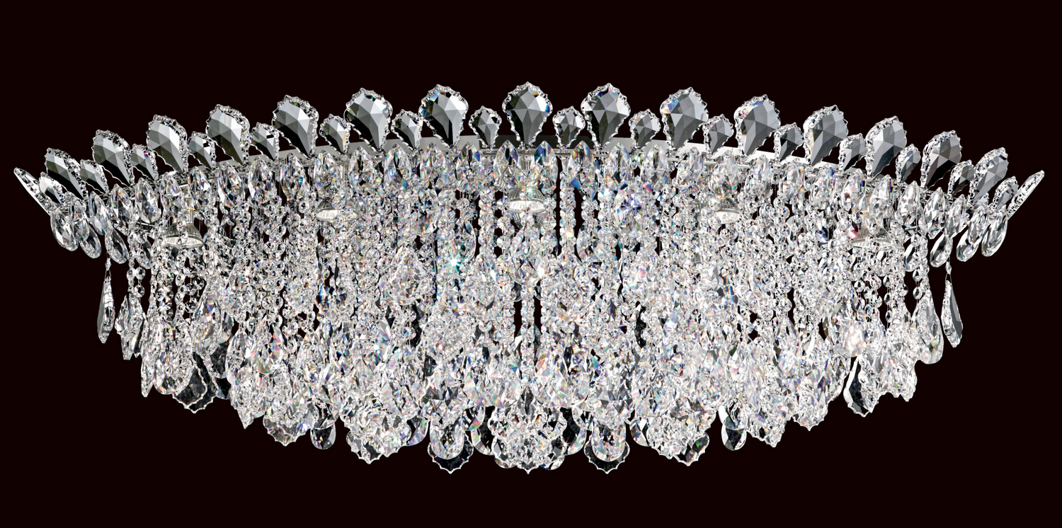 Trilliane Strands 8-Light Flush Mount Ceiling Light in Stainless Stee