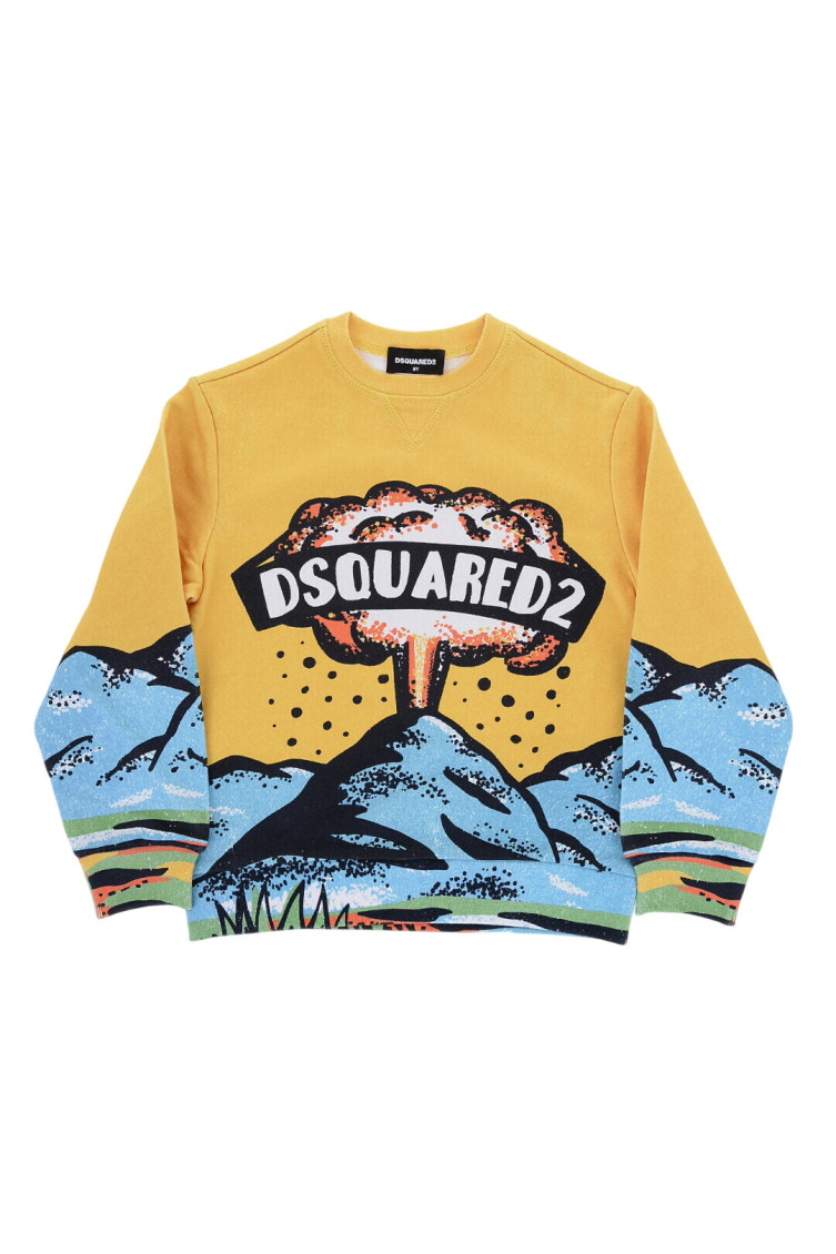 Boys Yellow Graphic Sweatshirt